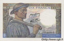 10 Francs MINEUR FRANCE  1941 F.08.02 NEUF