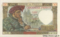 50 Francs Jacques CŒUR FRANCE  1941 F.19.05