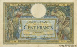 100 Francs LUC OLIVIER MERSON avec LOM FRANKREICH  1908 F.22.01