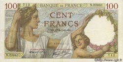 100 Francs SULLY FRANCE  1941 F.26.50 SUP