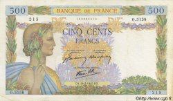 500 Francs LA PAIX FRANCE  1942 F.32.32 TTB+