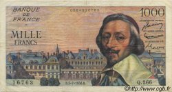 1000 Francs RICHELIEU FRANCE  1956 F.42.21 pr.TTB