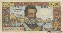 5000 Francs HENRI IV FRANCE  1958 F.49.02 TTB