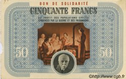 50 Francs BON DE SOLIDARITÉ FRANCE régionalisme et divers  1941 KL.09B SUP