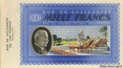 1000 Francs BON DE SOLIDARITÉ Annulé FRANCE régionalisme et divers  1941 KL.12As SPL
