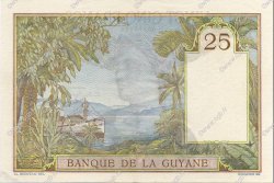 25 Francs FRENCH GUIANA  1942 P.07 AU+
