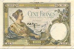 100 Francs GUYANE  1939 P.08 TTB+