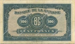 100 Francs GUYANE  1942 P.13a TTB