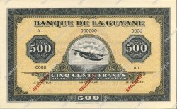 500 Francs GUYANE  1942 P.14s NEUF