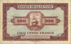 500 Francs GUYANE  1945 P.14b TTB+