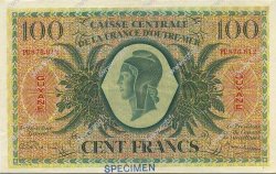 100 Francs Spécimen GUYANE  1943 P.17s pr.SPL