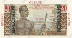 20 Francs Émile Gentil GUYANE  1946 P.21s NEUF