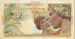 1000 Francs Union Française GUYANE  1947 P.25s SUP