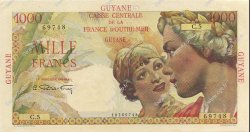 1000 Francs Union Française GUYANE  1947 P.25a SPL