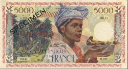 5000 Francs antillaise GUYANE  1956 P.28s SPL+