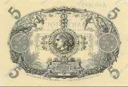 5 Francs Cabasson bleu MARTINIQUE  1895 P.05Cs NEUF