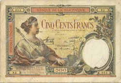 500 Francs MARTINIQUE  1933 P.14 TB+