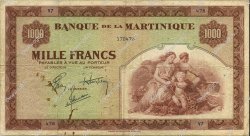 1000 Francs MARTINIQUE  1944 P.21a pr.TTB