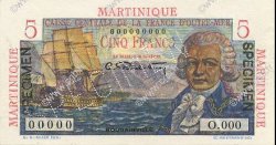 5 Francs Bougainville MARTINIQUE  1946 P.27s NEUF
