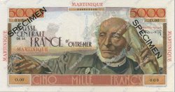 5000 Francs Schoelcher MARTINIQUE  1952 P.34s NEUF