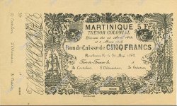 5 Francs MARTINIQUE  1863 P.A03r pr.NEUF