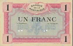 1 Franc Spécimen MARTINIQUE  1915 P.10s pr.NEUF
