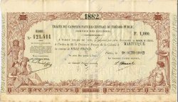 1000 Francs MARTINIQUE  1882 K.372 EBC