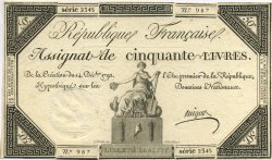 50 Livres FRANCE  1792 Laf.164 SUP+