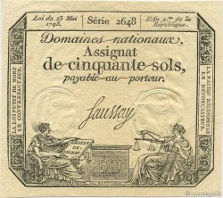 50 Sols FRANCE  1793 Laf.167 pr.NEUF