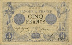 5 Francs NOIR FRANCE  1872 F.01.06