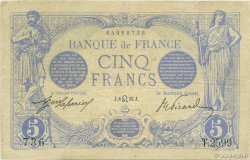 5 Francs BLEU FRANCE  1913 F.02.19 pr.TTB