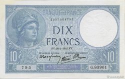 10 Francs MINERVE modifié FRANCIA  1941 F.07.28