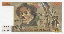 100 Francs DELACROIX modifié FRANCE  1985 F.69.09 SPL+