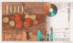 100 Francs CÉZANNE Sans STRAP FRANCE  1997 F.74f4.01 pr.NEUF