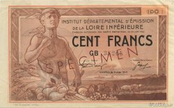 100 Francs LOIRE INFERIEURE FRANCE régionalisme et divers  1940  SPL