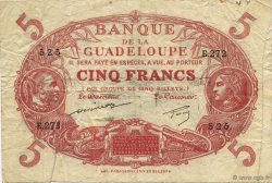 5 Francs Cabasson rouge GUADELOUPE  1944 P.07d