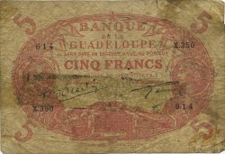 5 Francs Cabasson rouge GUADELOUPE  1945 P.07e AB