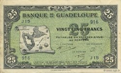 25 Francs GUADELOUPE  1945 P.22b TTB+