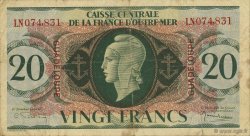 20 Francs GUADELOUPE  1944 P.28a TB+