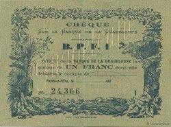 1 Franc GUADELOUPE  1900 P.20C q.AU