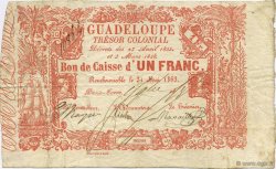 1 Franc GUADELOUPE  1863 P.A12A pr.TTB