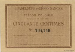50 Centimes GUADELOUPE  1884 P.01r AU