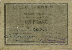 1 Franc GUADELOUPE  1884 P.01A TB+