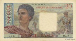 20 Francs TAHITI  1954 P.21b SUP+