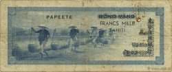 1000 Francs TAHITI  1954 P.22 TB