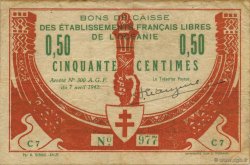 50 Centimes OCÉANIE  1942 P.07 TTB