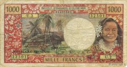 1000 Francs TAHITI  1977 P.27b TB