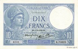 10 Francs MINERVE modifié FRANCE  1939 F.07.05 SPL