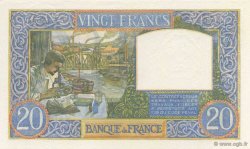 20 Francs TRAVAIL ET SCIENCE FRANCE  1941 F.12.13 SPL+