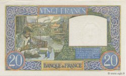 20 Francs TRAVAIL ET SCIENCE FRANCE  1941 F.12.15 SPL+